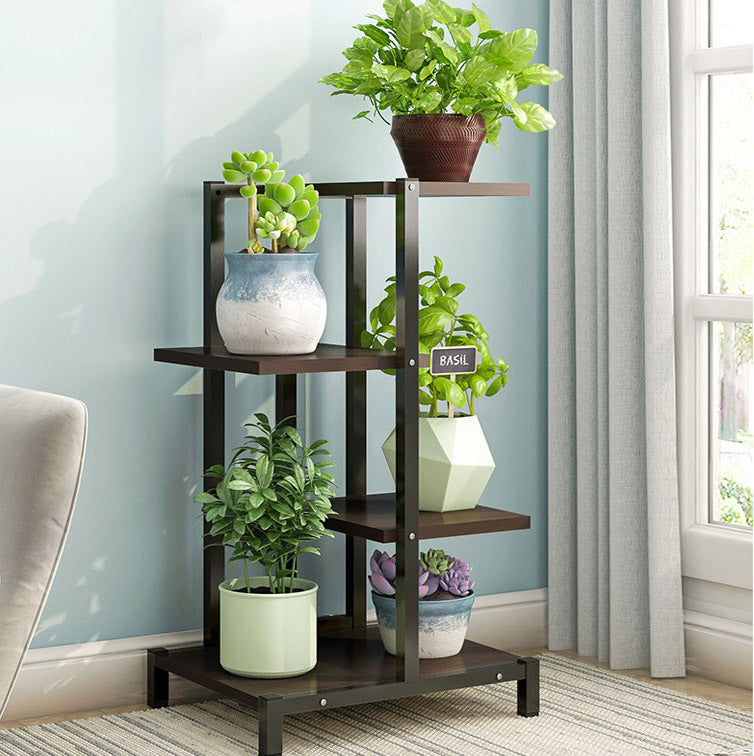 Oasis Garden Plants Stand Planter Shelf (Black Walnut)