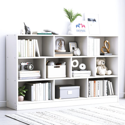 9 Shelving Insight Bookshelf Display Cabinet Bookcase Shelf Organiser (White)