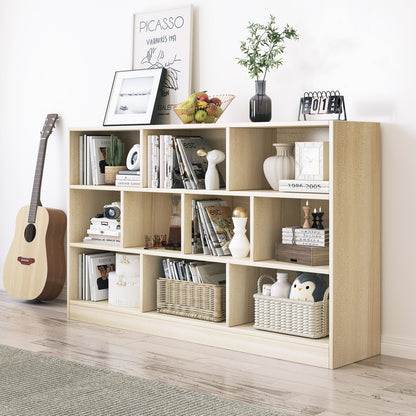 9 Shelving Insight Bookshelf Display Cabinet Bookcase Shelf Organiser (White Oak)