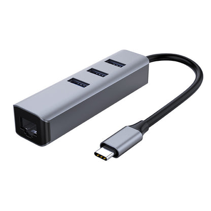 4-in 1 USB-C to 3-Port USB Hub with Gigabit Ethernet Network Adapter