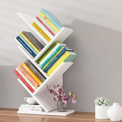 Resort 5 Shelving Bookshelf Display Cabinet Shelf Bookcase Desktop Organizer (White)