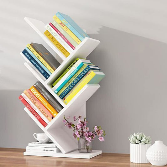 Resort 5 Shelving Bookshelf Display Cabinet Shelf Bookcase Desktop Organizer (White)