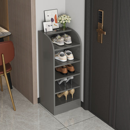 6-Tier Spacious Shoe Rack Footwear Storage Organizer Cabinet (Charcoal)