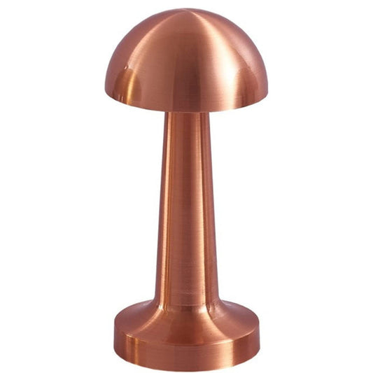 Luxe Designer LED Table Lamp Cordless Touch Sensor Night Light (Rose Gold, Dome)