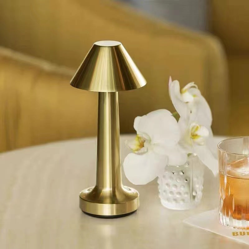 Luxe Designer LED Table Lamp Cordless Touch Sensor Night Light (Gold)