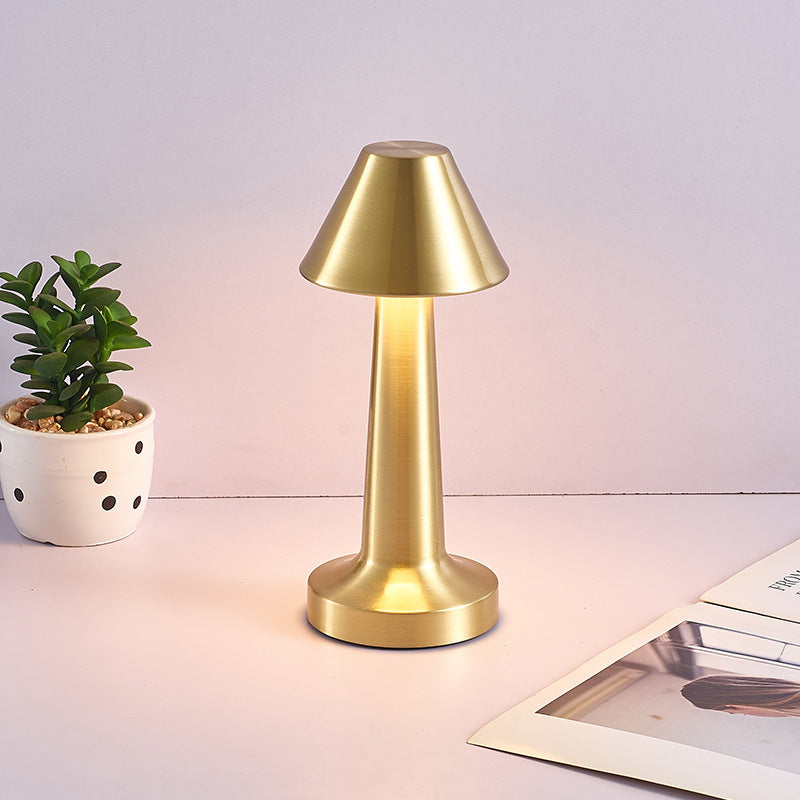 Luxe Designer LED Table Lamp Cordless Touch Sensor Night Light (Gold)