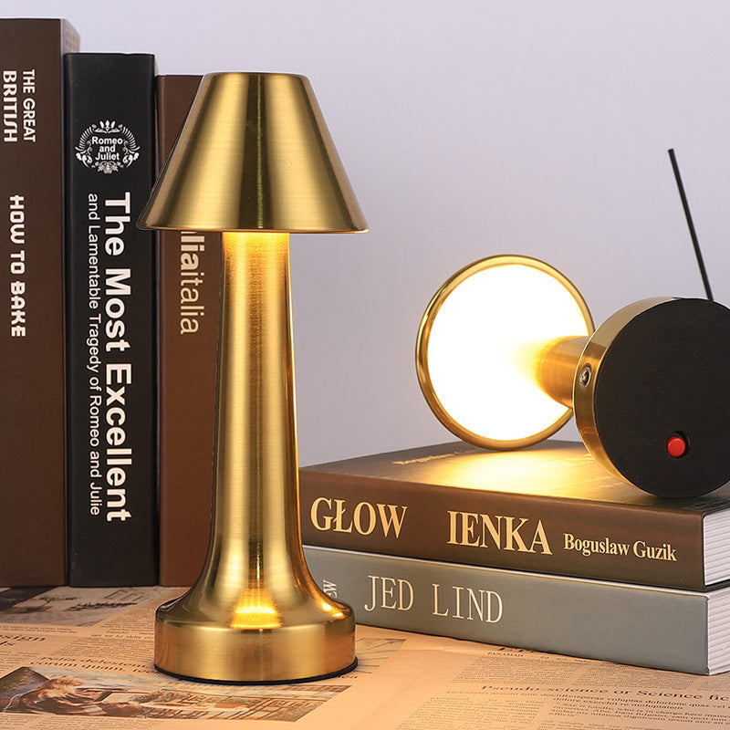 Luxe Designer LED Table Lamp Cordless Touch Sensor Night Light (Gold)