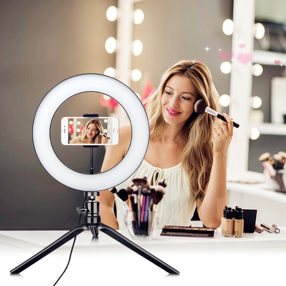 10" LED Ring Light with Tripod and Phone Holder