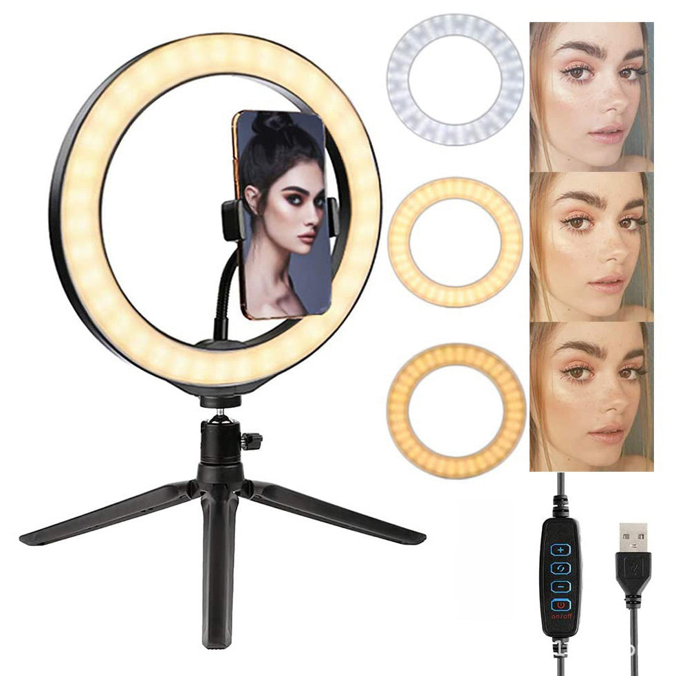 10" LED Ring Light with Tripod and Phone Holder