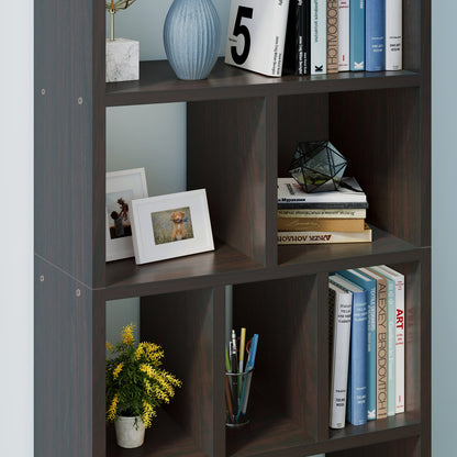 Aurora 1800mm Streamline Tall Display Shelf Bookshelf Organizer (Black Walnut)