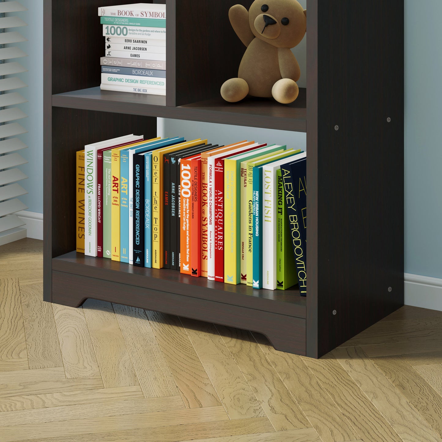 Aurora 1800mm Streamline Tall Display Shelf Bookshelf Organizer (Black Walnut)