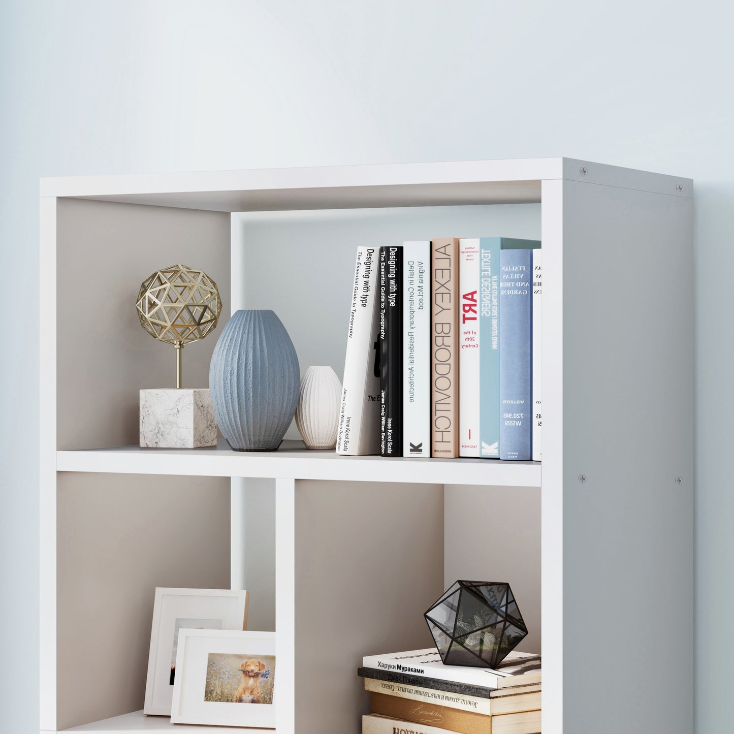 Aurora 1800mm Streamline Tall Display Shelf Bookshelf Organizer (White)