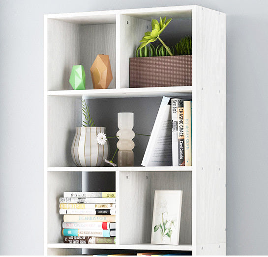 Luna 1.8m Tall Shelf Cupboard Bookshelf Wardrobe with Drawers (White)