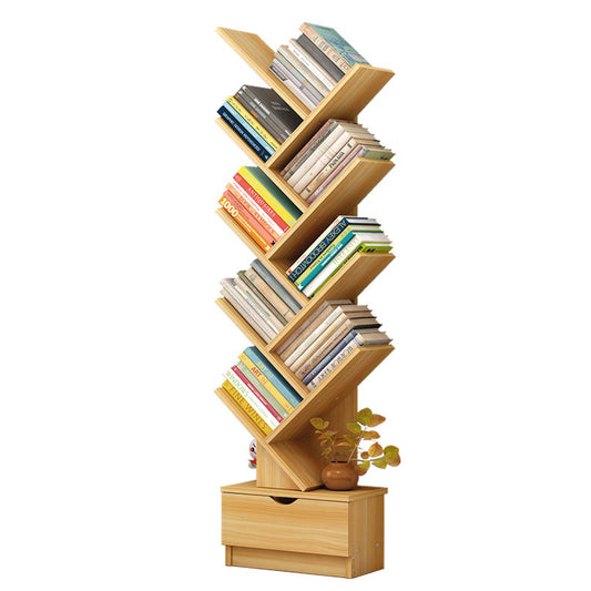 Resort Bookshelf Display Cabinet Shelf Bookcase Organizer (Oak)
