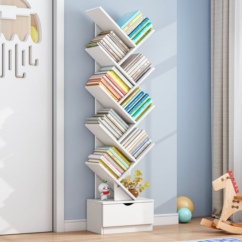 Resort 10 Shelving Bookshelf Display Cabinet Shelf Bookcase Organizer (White)