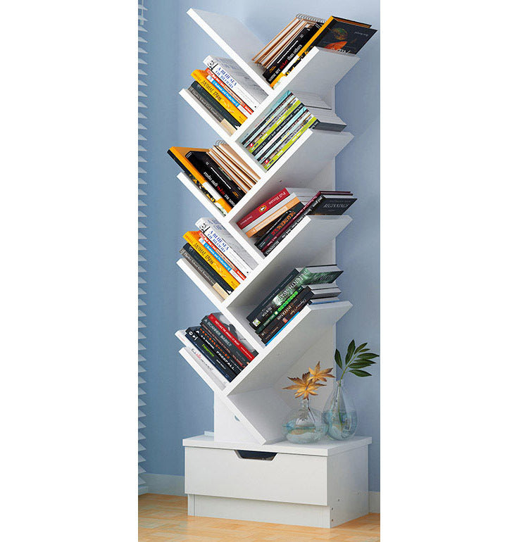 Resort 10 Shelving Bookshelf Display Cabinet Shelf Bookcase Organizer (White)