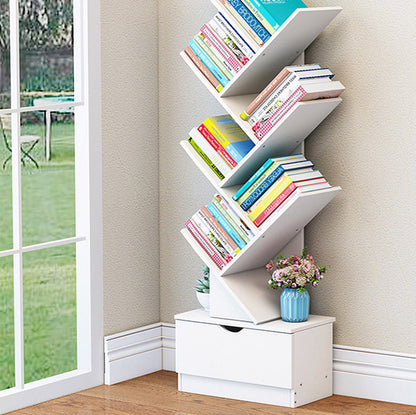 Resort 10 Shelving Bookshelf Display Cabinet Shelf Bookcase Organizer (White)