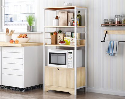 4-Level Arena Organizer Kitchen Storage Cabinet Shelf (White Oak)