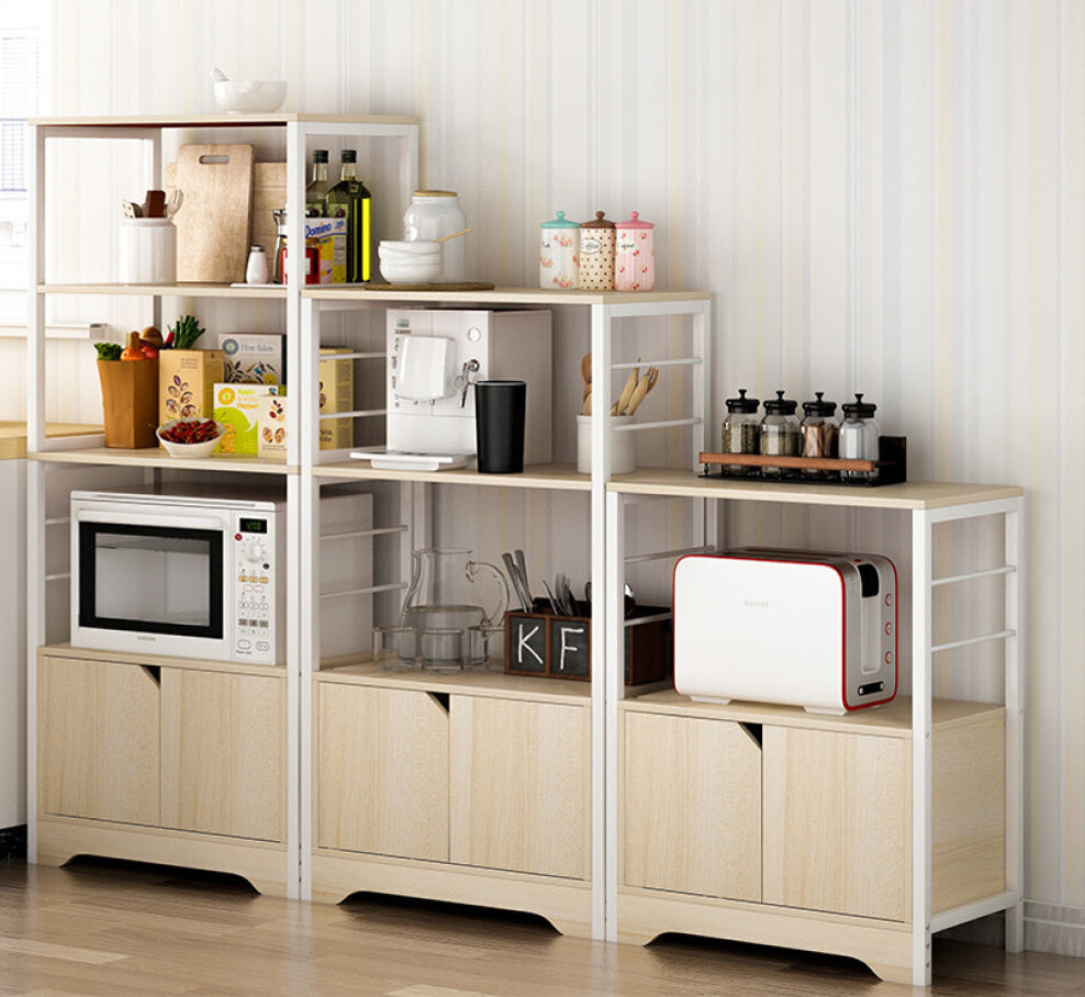 4-Level Arena Organizer Kitchen Storage Cabinet Shelf (White Oak)