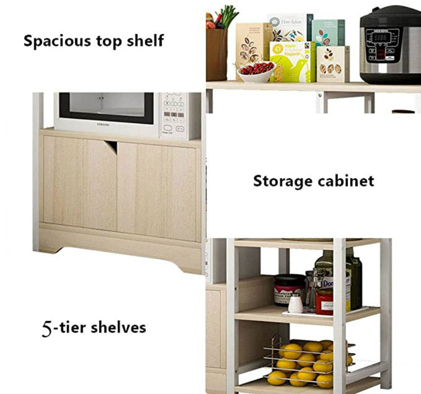 Urbane Combination Organizer Double Cabinet Kitchen Storage Shelf (Black Walnut)