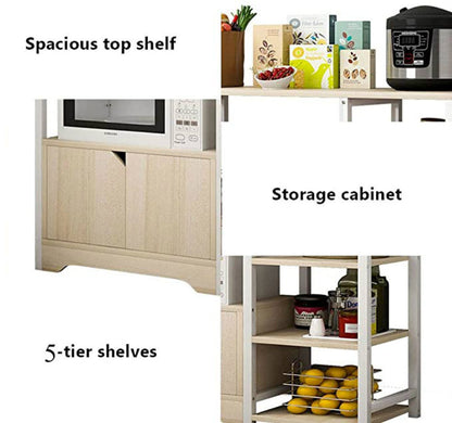 Urbane Combination Organizer Double Cabinet Kitchen Storage Shelf (Black Walnut)