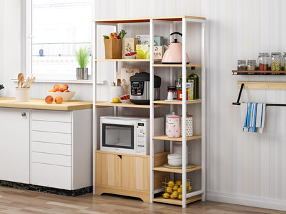 Urbane Combination Organizer Double Cabinet Kitchen Storage Shelf (Oak)