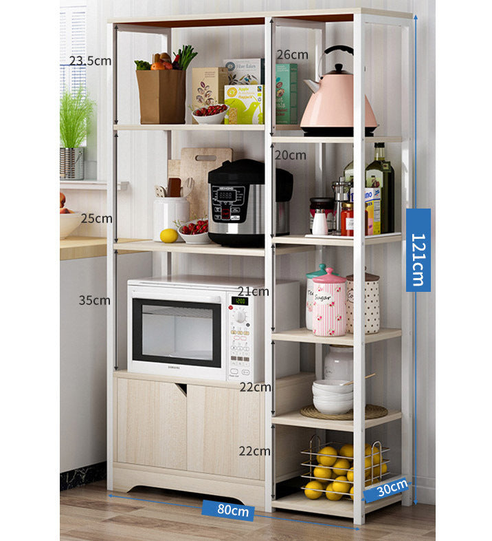 Urbane Combination Organizer Double Cabinet Kitchen Storage Shelf (Oak)