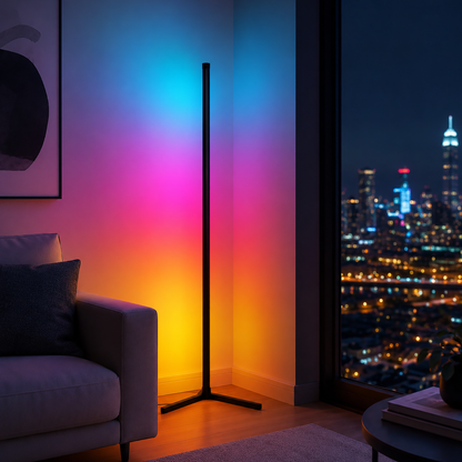 Smart Magic RGB LED Corner Floor Lamp Colour Changing Ambient Light