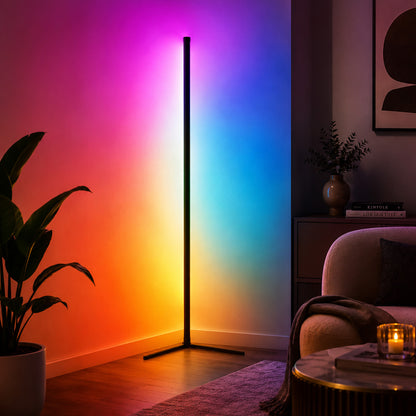 Smart Magic RGB LED Corner Floor Lamp Colour Changing Ambient Light