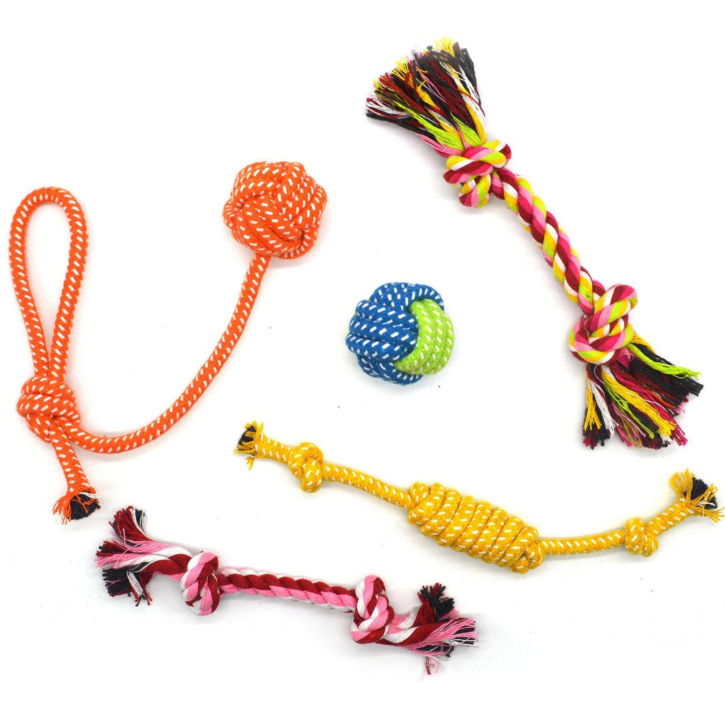 5-Piece Pet Dog Chew Toy Interactive Rope Toys Set