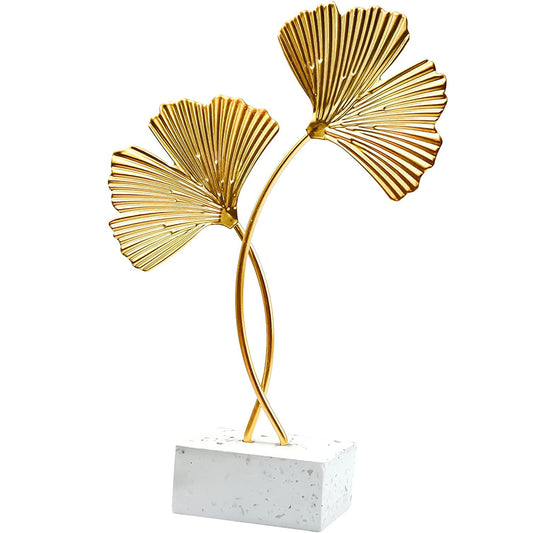 Ginkgo Leaves Ornament Sculpture DÃ©cor Home Office Decoration