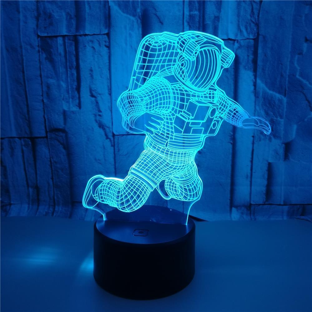 3D Astronaut LED Colour-Changing Night Light Lamp