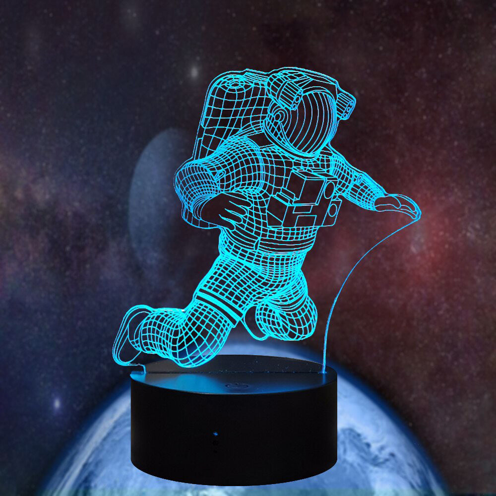 3D Astronaut LED Colour-Changing Night Light Lamp