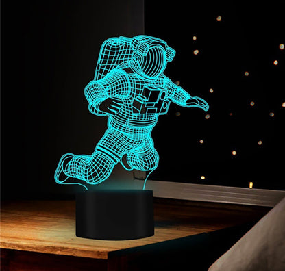 3D Astronaut LED Colour-Changing Night Light Lamp