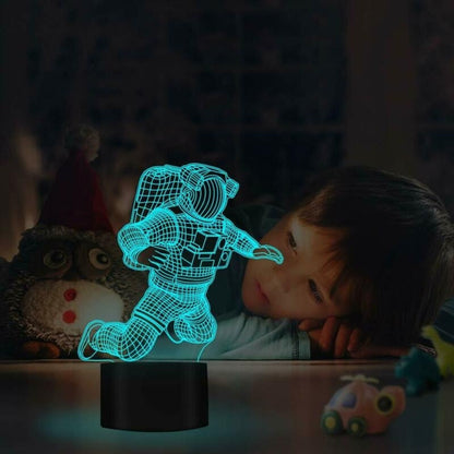 3D Astronaut LED Colour-Changing Night Light Lamp