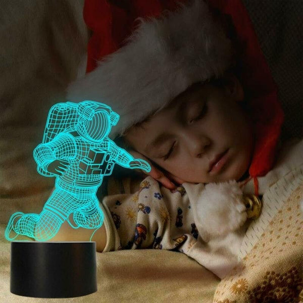 3D Astronaut LED Colour-Changing Night Light Lamp