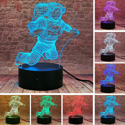 3D Astronaut LED Colour-Changing Night Light Lamp