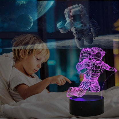 3D Astronaut LED Colour-Changing Night Light Lamp