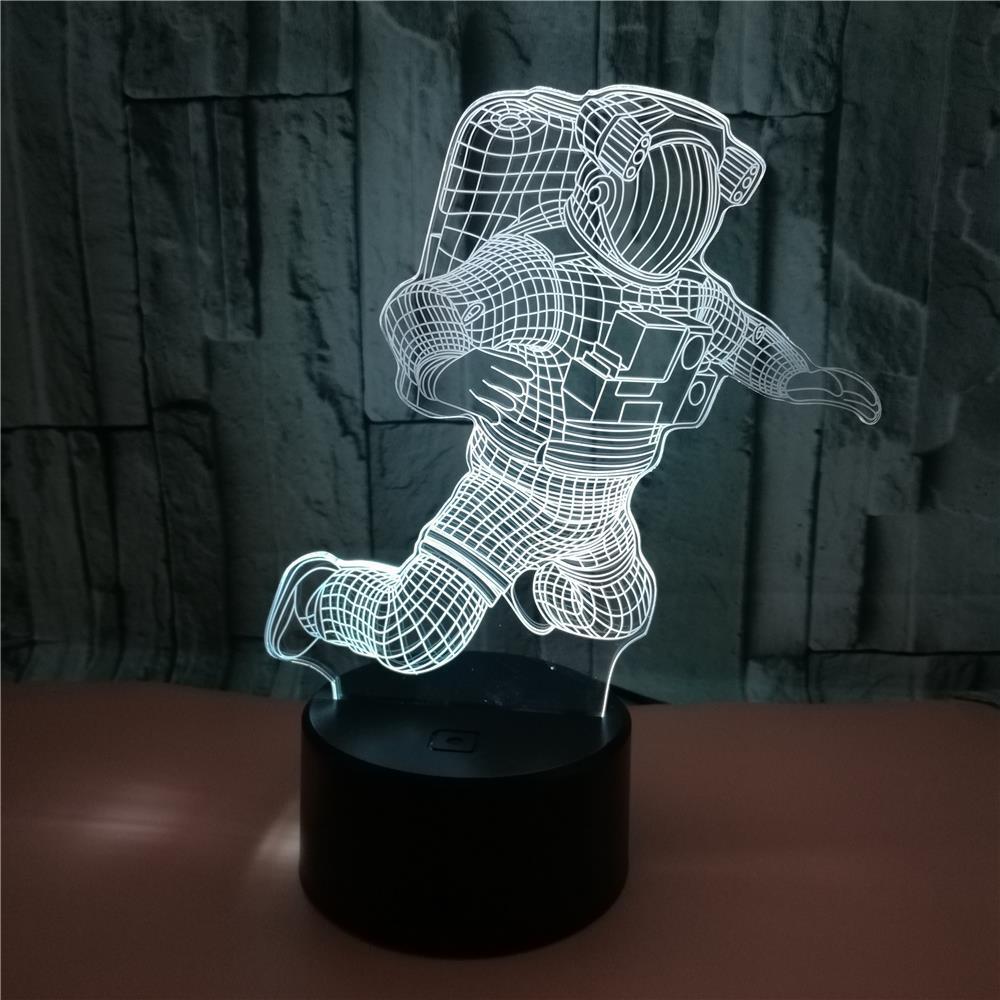 3D Astronaut LED Colour-Changing Night Light Lamp