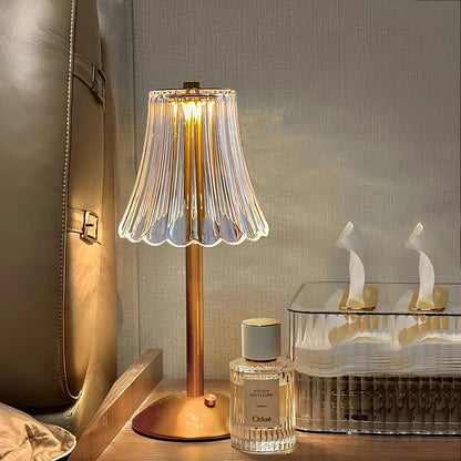 Luxe Metal Diamond Crystal LED Lamp Dimmable Touch Sensor Retro Night Light