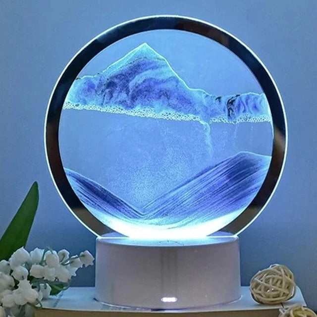 3D Moving Sand Art Colour-changing LED Table Lamp Sandscape Night Light