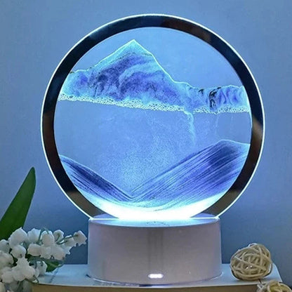 3D Moving Sand Art Colour-changing LED Table Lamp Sandscape Night Light