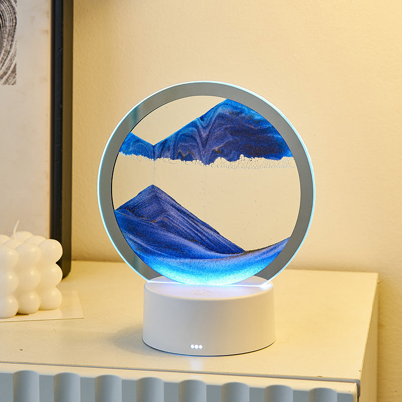 3D Moving Sand Art Colour-changing LED Table Lamp Sandscape Night Light