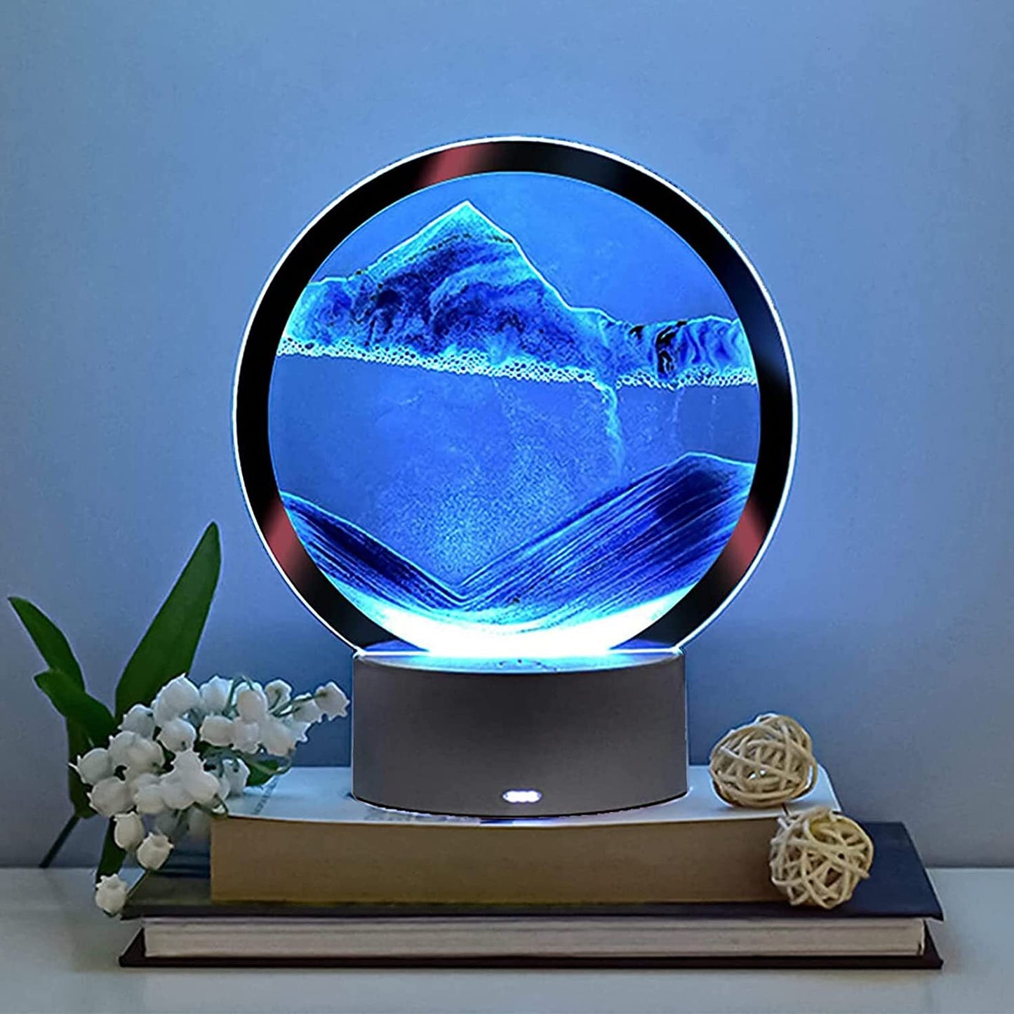 3D Moving Sand Art Colour-changing LED Table Lamp Sandscape Night Light