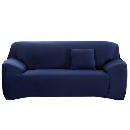 2-Seater Sofa Cover Stretch Set: Lounge Couch & Cushion Protector (Navy)