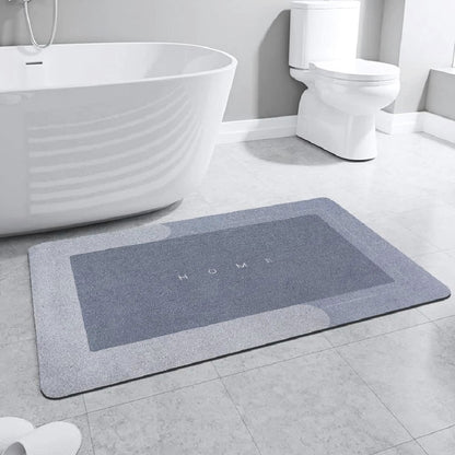 Super Absorbent Floor Bath Door Mat Non-Slip Rug Doormat (Blue Grey)