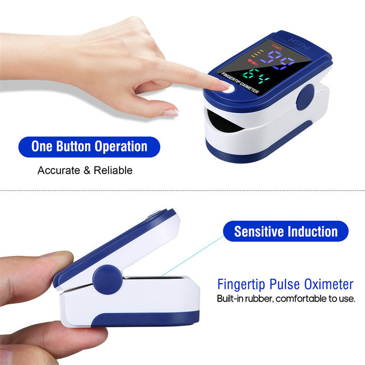 Finger Pulse Oximeter Blood Oxygen Saturation Monitor Heart Rate