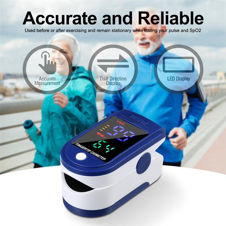 Finger Pulse Oximeter Blood Oxygen Saturation Monitor Heart Rate