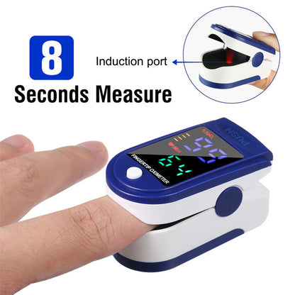 Finger Pulse Oximeter Blood Oxygen Saturation Monitor Heart Rate