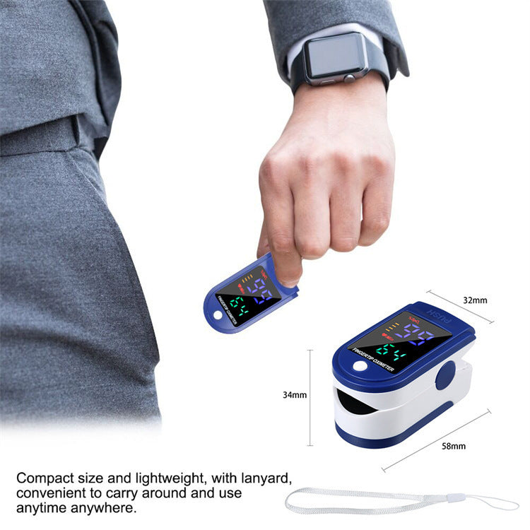 Finger Pulse Oximeter Blood Oxygen Saturation Monitor Heart Rate